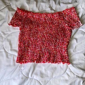 L women’s floral crop top